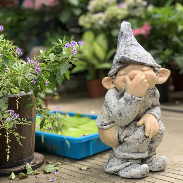 Funny Figure Naked Light Ass Decoration Elf Personage Decoration Little Boy Sculpture Outdoor Lawn Courtyard Garden 4 1