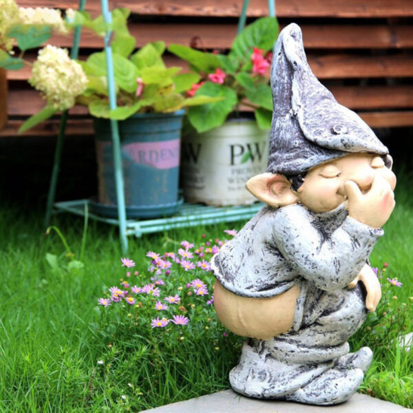 Zabawna figura naga lekka dekoracja dupy Elf dekoracja postaci mały chłopiec rzeźba trawnik zewnętrzny dziedziniec ogród 5