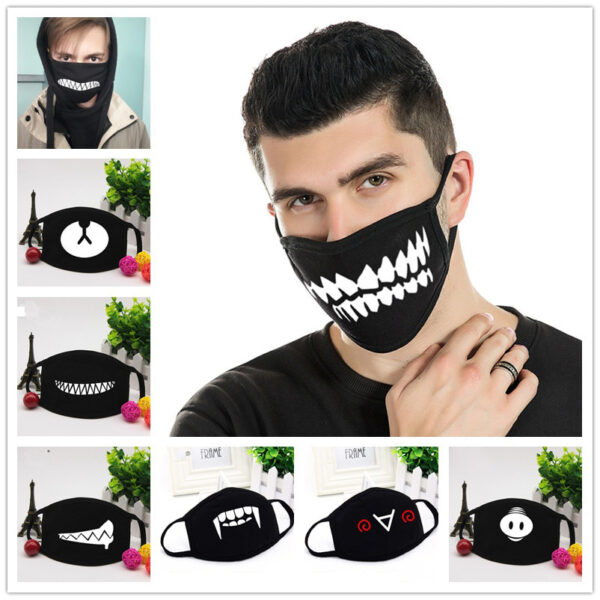 Máscara de festa de halloween à prova de poeira máscara de halloween dos desenhos animados urso sorte mulheres homens cosplay decoração máscaras decorações de halloween 6