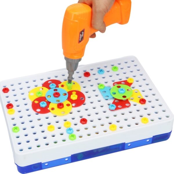 Kids Drill Screw Nut Puzzle Toys Pretend Play Tool Drill Disassembly Assembly Children Toy Drill Puzzle 2