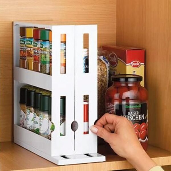 Kusina nga Spice Organizer Rack Multi Function Rotating Storage Shelf Slide Kitchen Cabinet Cupboard Organizer Pagtipig sa Kusina 1