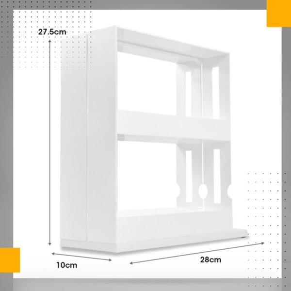 Køkken Spice Organizer Rack Multifunktion Roterende Opbevaringshylde Slide Køkkenskab Skab Organizer Køkken Opbevaring 4