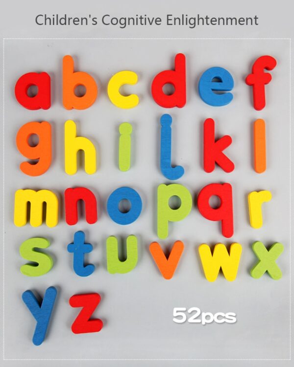 NEW Wooden Alphabet Letter Learning Cards Set Word Spelling Practice Game Toy English Letters Spelling Card 4