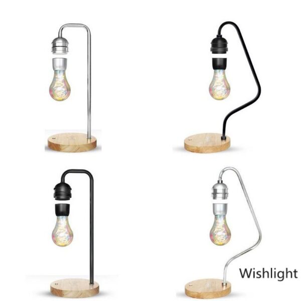Novelty LED Magnetic Levitation Bulb Hover Desk Floating Lamp Lamp Magic Black Tech Wireless Charger for Phone 1