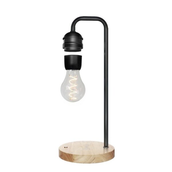 Novelty LED Magnetic Levitation Bulb Hover Floating Desk Lamp Magic Black Tech Wireless Charger for