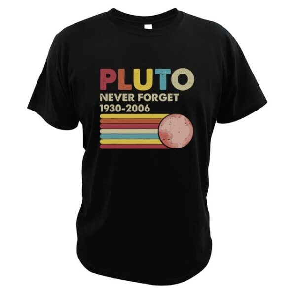 प्लूटो कधीही विसरू नका टी शर्ट विंटेज मजेदार ज्योतिष प्रेमी गिफ्ट डिजिटल प्रिंट बौने ग्रह उच्च