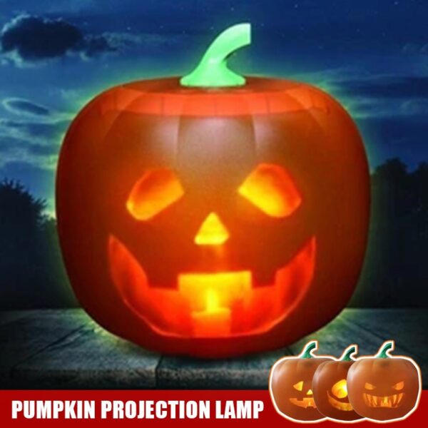 Spot Halloween Flash Talking animirana LED projekcijska svjetiljka od bundeve za Halloween domaće zabave Bundeva lampion Home 1
