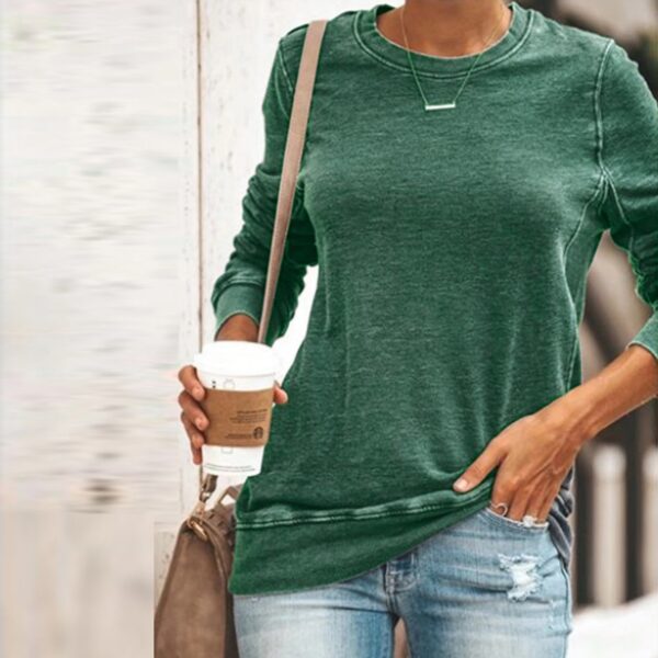 Spring Autum Women Basic Solid Cotton T shirt Female Long Sleeve Patchwork Fashion T shirts Women 1