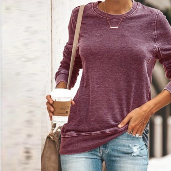 Spring Autum Women Basic Solid Cotton T shirt Babae Long Sleeve Patchwork Fashion T shirt Babae 3.jpg 640x640 3