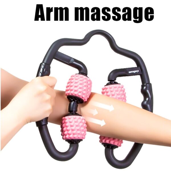 U Shape Trigger Point Massage Roller para sa Arm Leg Neck Muscle Tissue para sa Fitness Gym Yoga 4