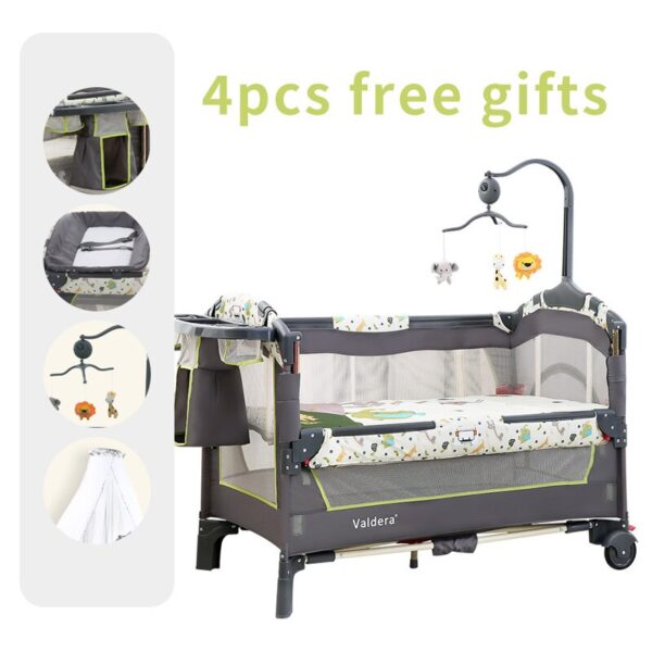 Valdera multifunctional mpịachi nwa akwa ejiji obere egwuregwu akwa 0 3 afọ baby bed band anwụnta 1