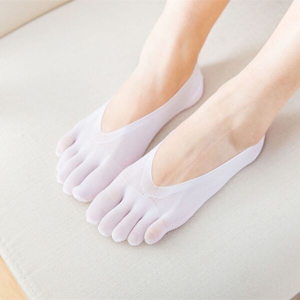 Women Summer Five finger Socks Female ultrathin sock Funny Toe invisible sokken with silicone anti skid 4.jpg 640x640 4