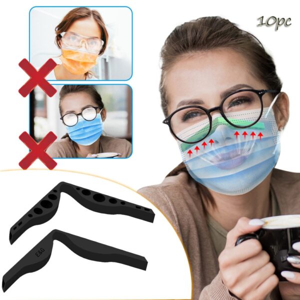 10pcs Face Mask ซิลิโคนจมูกสะพานเพิ่ม Breathing Space TO Help Breathe Smoothly Anti fogging จมูก 1