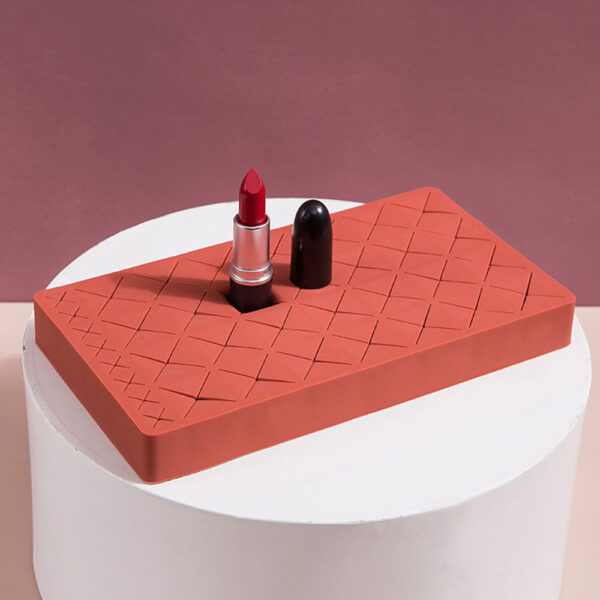 12 24 36 Grid Silicone Lipstick Storage Box Makeup Organizer Display Stand Make up Brush Eyebrow 1