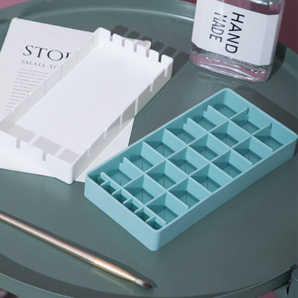 12 24 36 Grid Silicone Lipstick Storage Box Makeup Organizer Display Stand Make up Brush Eyebrow 4