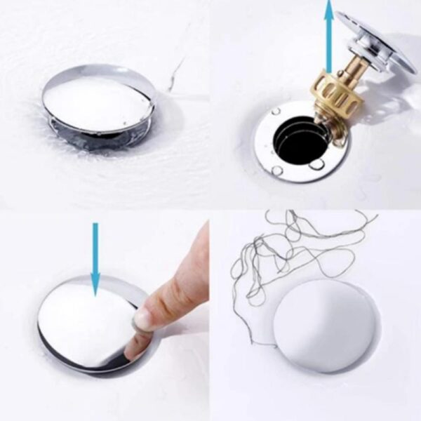 1PC Universal Wash Basin Bounce Drain Filter 2 in 1 Shower Floor Sink Drain Vanity Stopper 5