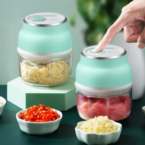 1PCS Garlic Grater Electric Food Garlic Vegetable Chopper Grinder Crusher Press For Nut Meat Fruit Onion