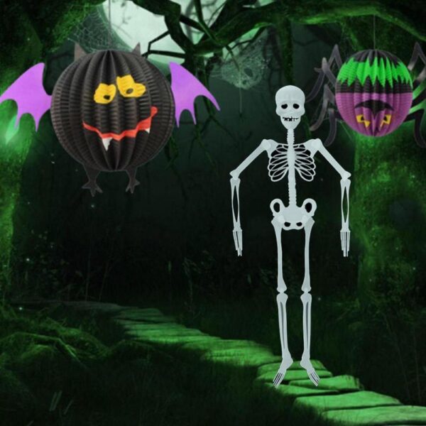 35 90 150cm Halloween Luminous Hanging Skeleton Scary Props Outdoor Party Decorations Plastic