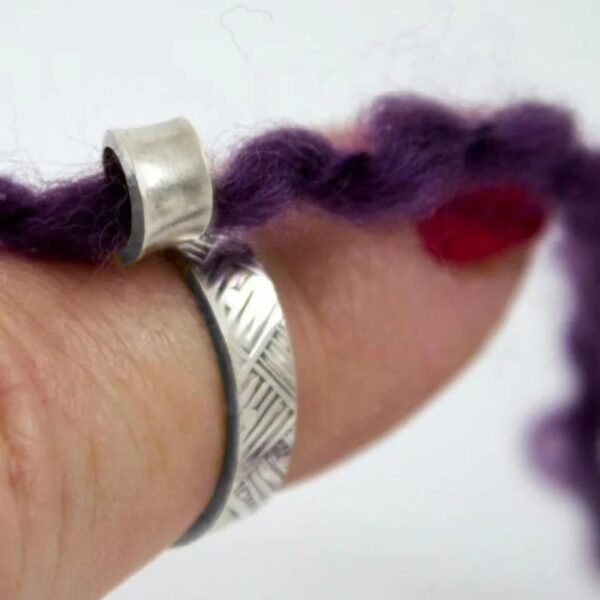 Vòng đan có thể điều chỉnh Vòng đan móc Phụ kiện dệt kim Hình con công Nhẫn trang trí ngón tay KSI999 3