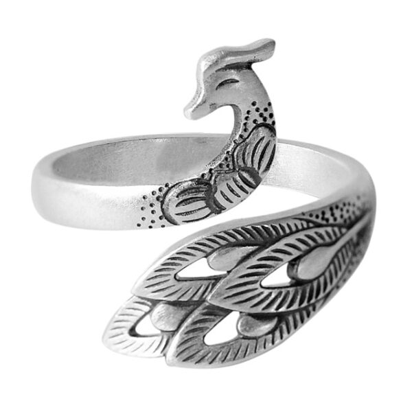 Adjustable Knitting Loop Crochet Loop Knitting Accessories Peacock Shape Ring Finger Decoration