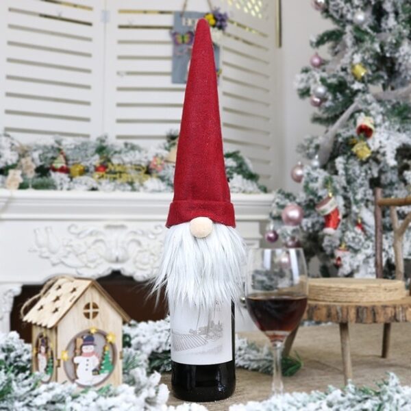 Christmas Champagne Bottle Cover Dress Up Decoration Christmas Faceless Doll Festival Christmas Crafts Decoration Accessories 40 2.jpg 640x640 2