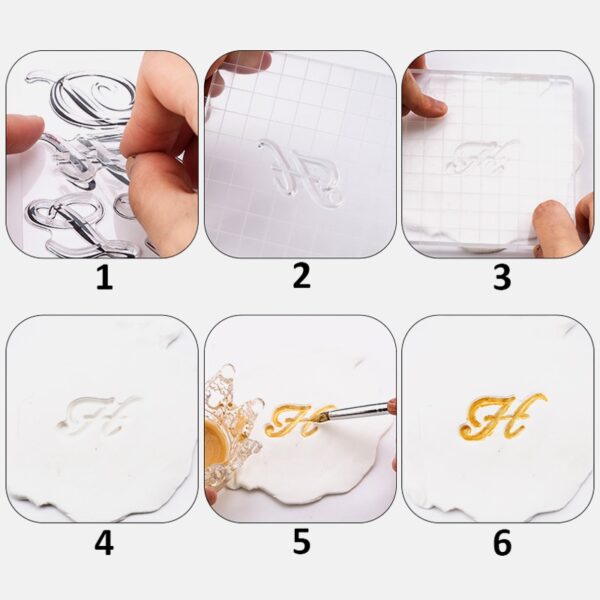 Cookie Cutter Embosser Stamp Cake Tool Chữ cái Alphabet Sticky Trang trí Sea Horse Christmas Fondant Cutter Tools 3