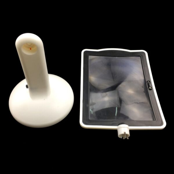 Eye Magnifying Glass Glasses Magnifier with Illumination Rotation Rotary Reading Brighter Viewer Desktop Large Screen 2LED 5