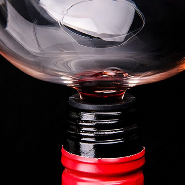 Fashionable Unique Crystal Transparent Glass Red Wine Bottle 401 500ml Screwing Drinking Straight Cup Party Bar 1