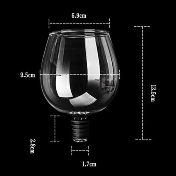 Fashionable Unique Crystal Transparent Glass Red Wine Bottle 401 500ml Screwing Drinking Straight Cup Party Bar 5