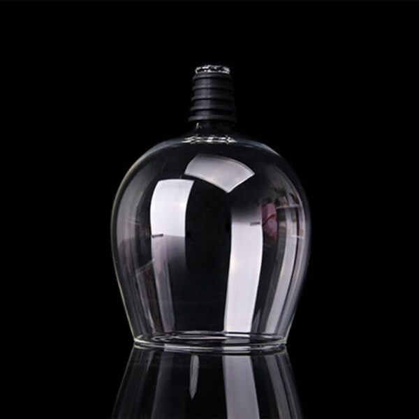 Garrafa de vinho tinto de vidro transparente de cristal exclusivo elegante 401 500ml parafusando copo reto para festa bar