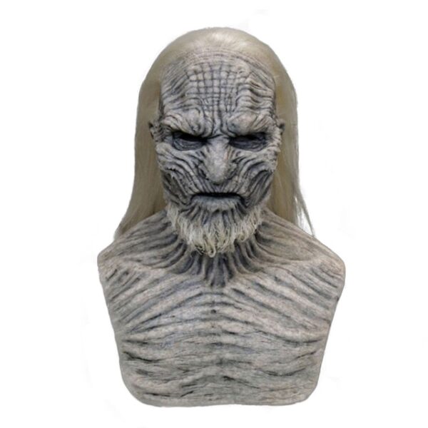 Horror The Night King Mask Cosplay Game of Thrones White Walkers Zombie Latex Masks With Hair 1.jpg 640x640 1