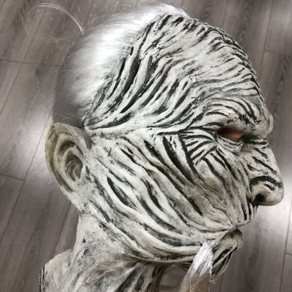 Horror The Night King Mask Cosplay Game of Thrones White Walkers Zombie Latex Masks With Hair 2