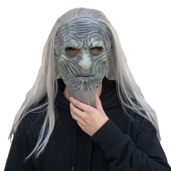 Horror The Night King Mask Cosplay Game of Thrones White Walkers Zombie Latex Masks With