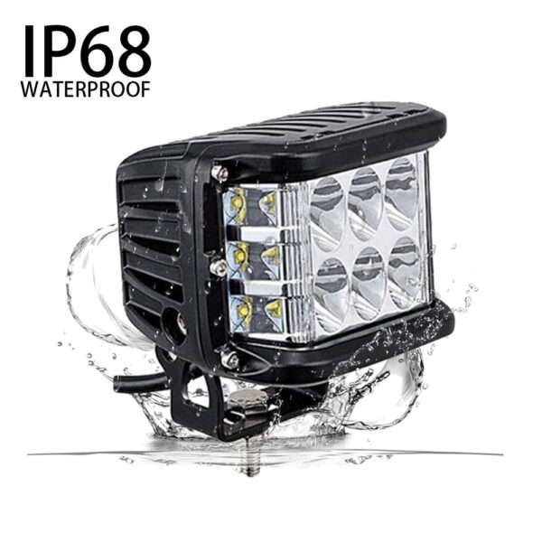 Гарячий розпродаж 4 дюйми 90 Вт IP68 Side Shooter Pods Combo LED Work Light Strobe Lamp 4