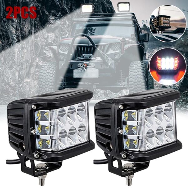 Hot Sale 4 Inch 90 W IP68 Side Shooter Pods Combo LED Wurk Ljocht Strobe Lamp