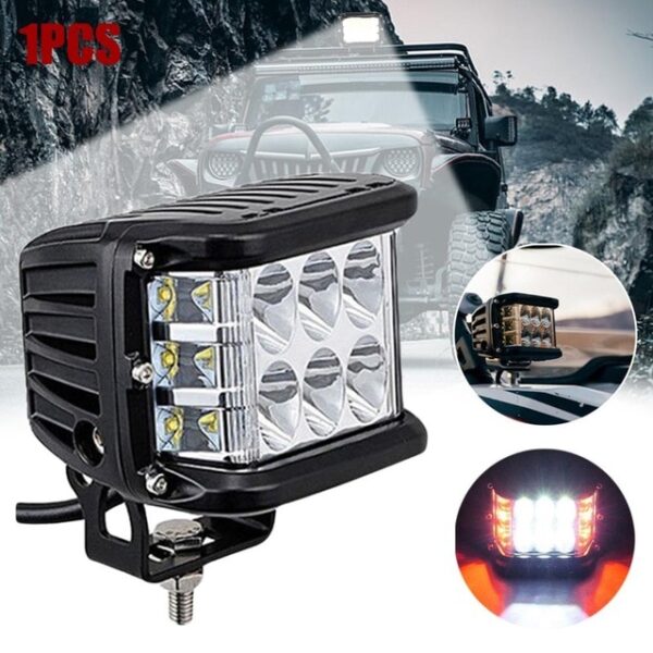 Sayarwa mai zafi 4 inch 90 W IP68 Side Shooter Pods Combo LED Work Light Strobe