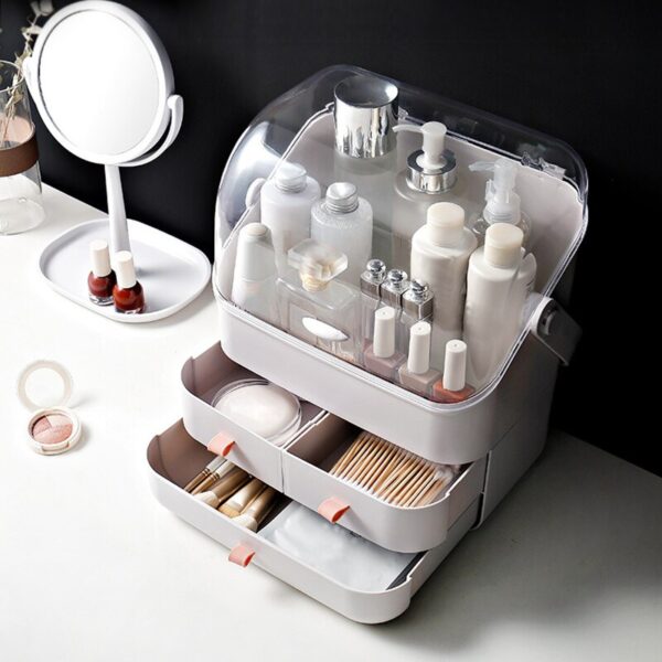 Makeup Box Organizer Large Capacity Cosmetic Organizer Holder Makeup Storage Box Dressing Table Container Sundries Case 1
