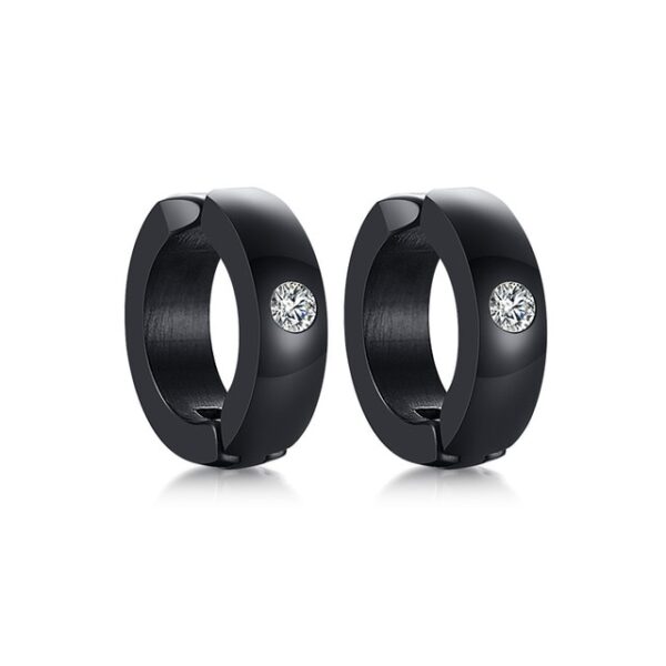 Men s Clip Earrings Black Tone Stainless Steel Circle Geometric Earclip Punk Boy Ear Accessories 17.jpg 640x640 17