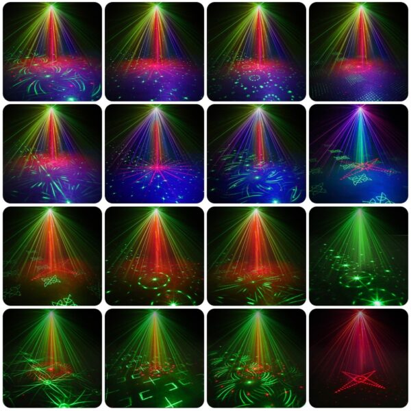 Mini RGB Disco Light DJ LED Laser Stage Projector Rooi Blou Groen Lamp USB Herlaaibare Bruilof 3