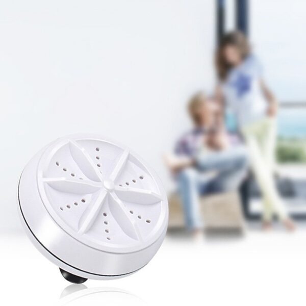 MINI Ultrasonic เครื่องซักผ้าแบบพกพา Turbo Personal เครื่องซักผ้าหมุนสะดวก Travel Home Business Travel USB 2