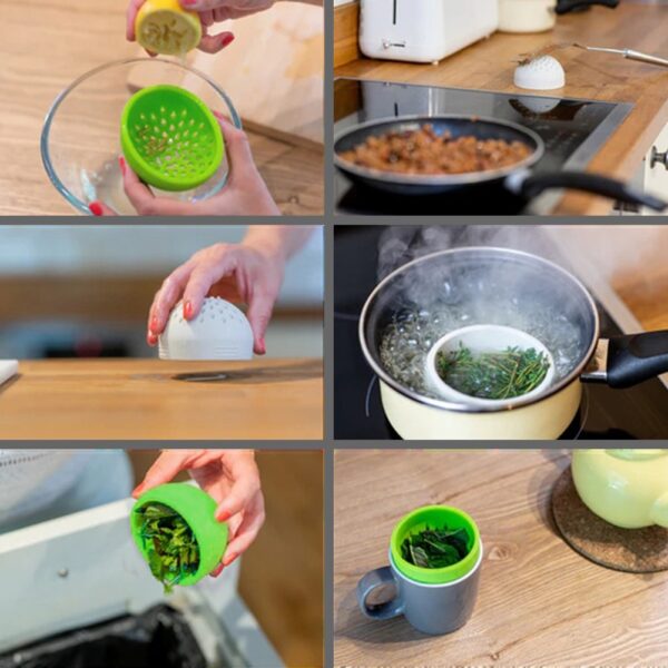 Multi Use Mini Colander Home Kitchen Tool Strainer Micro Colander Drainer Food Grade Silicone Filter Dishwasher 3