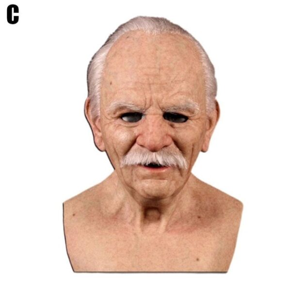 Old Man Scary Mask For The Halloween Party Costume Masquerade Cosplay Old Bald Grandpa Beard Silicone 2.jpg 640x640 2