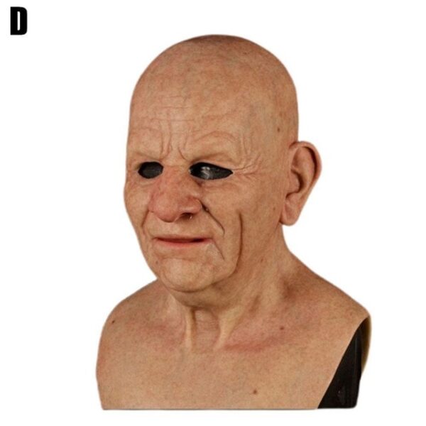 Starac zastrašujuća maska ​​za Halloween party kostim maskenbal Cosplay stari ćelavi djed brada silikon 3.jpg 640x640 3
