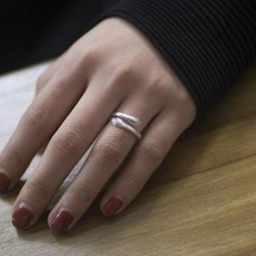 Silver Hug Ring - image 3