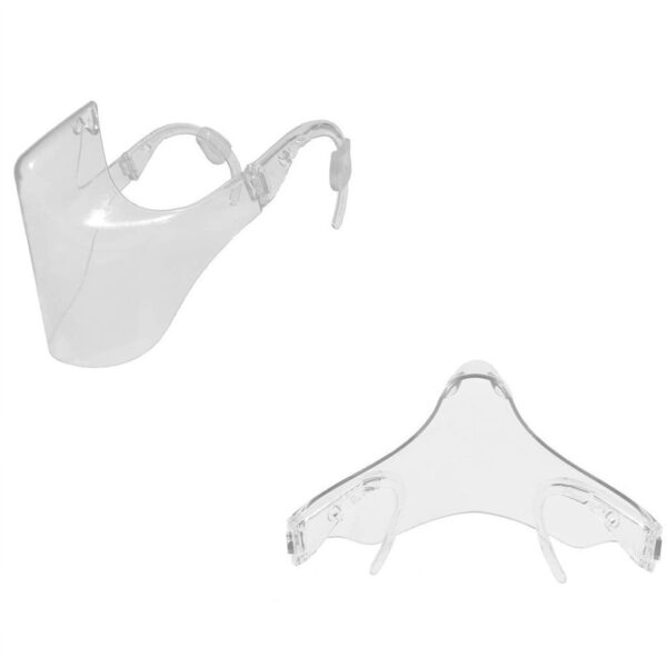 Máscara transparente máscara feminina masculino durável protetor facial combinar plástico reutilizável janela clara boca rosto 5