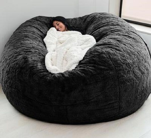 дропшиппінг хутряний гігантський знімний крісло-мішок, який можна прати, покривало на ліжко, меблі для вітальні, ледачий диван, пальто
