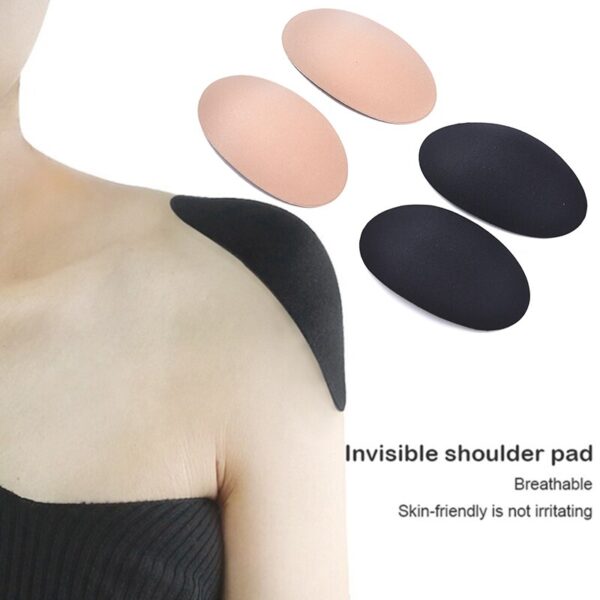 1 Pair Soft Foam Padded Shoulder Push up Cushions Reusable Self Adhesive Non slip Shoulder Enhancer 2