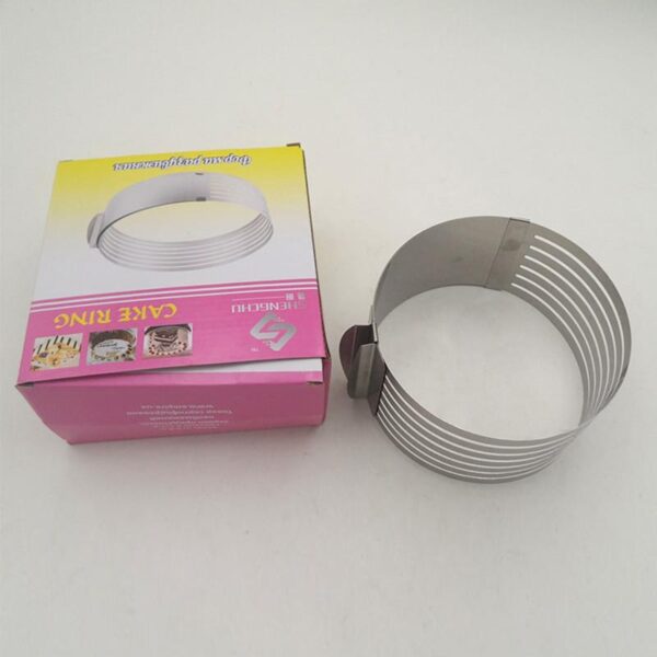 1PC Adjustable Round Bread Cake Cutter Slicer Stainless Steel Cake Cutter 6 Layers Slicer Mousse Ring 4