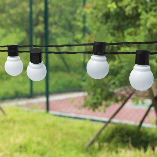 2 5M 5M Zonne-energie LED Decoratief lichtkoord met 10 20 LED Globe Bulbs Fairy 15