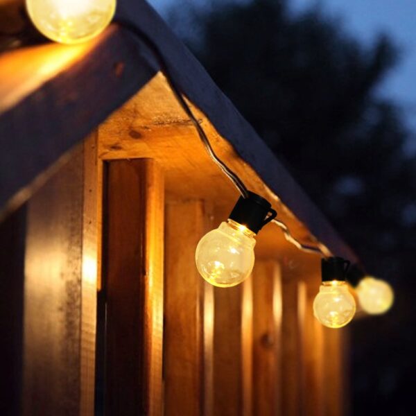 2 5M 5M Solar Power LED Decorative light String With 10 20 LED Globe Bulbs Fairy 17